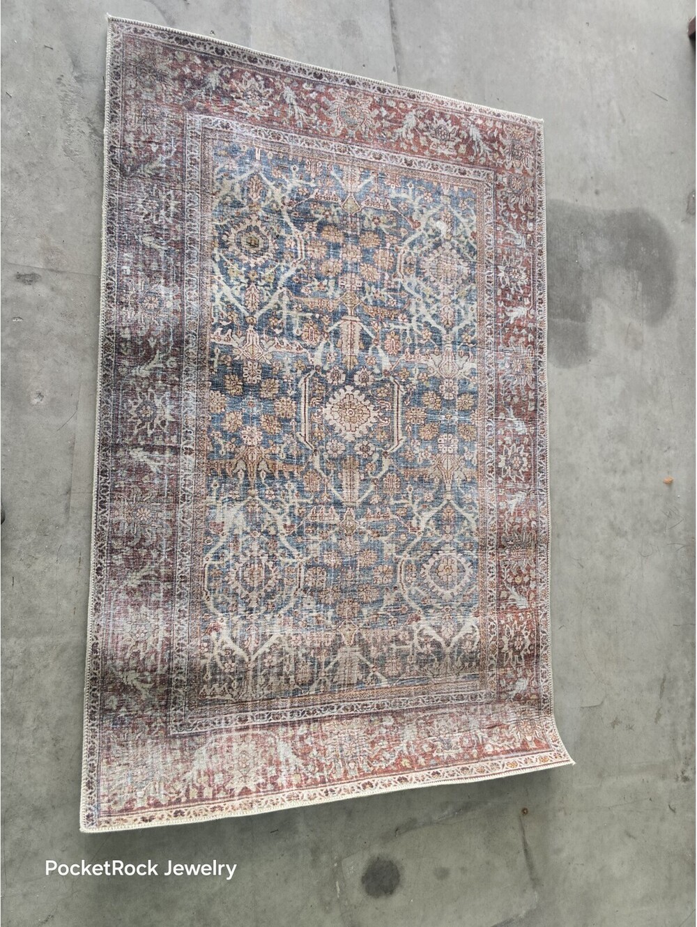 Loloi Layla Ocean/Rust 3'-6" x 5'-6" Accent Rug LAY-04